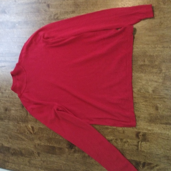 Chico's Christmas Top Bundle Red Turtle Neck and Green 3/4 Sleeve 0/S - Picture 2 of 10